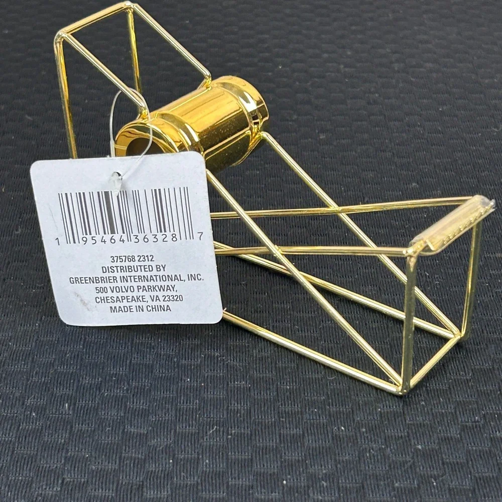 Jot Gold Wire Tape Dispenser Corner Office Geometric Metal Desk Accessory NEW‎